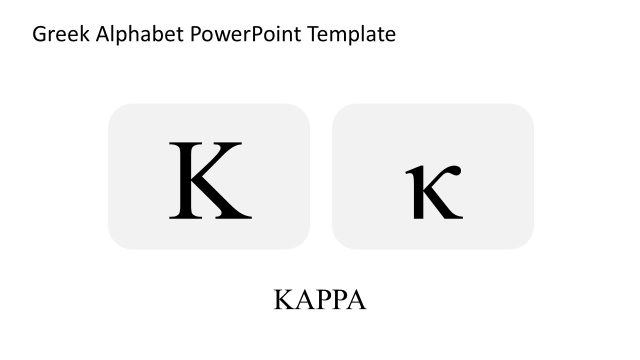 Kappa Slide for Greek Alphabet Presentation
