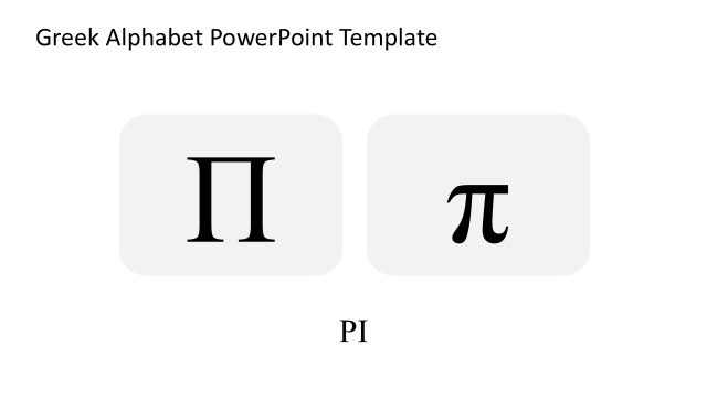 Pi Letter PPT Slide – Greek Alphabet Presentation Template