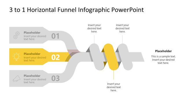3-to-1 Horizontal Funnel Infographic Presentation Template