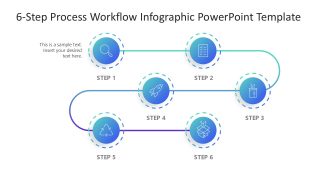 6-Step Process Workflow Diagram Presentation Template