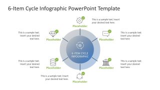 6-Item Cycle Infographic Template Layout 