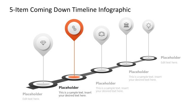 5-Item Coming Up Timeline Presentation Slide Template