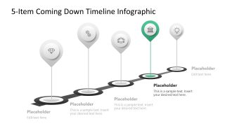 5-Item Coming Up Timeline Diagram Template