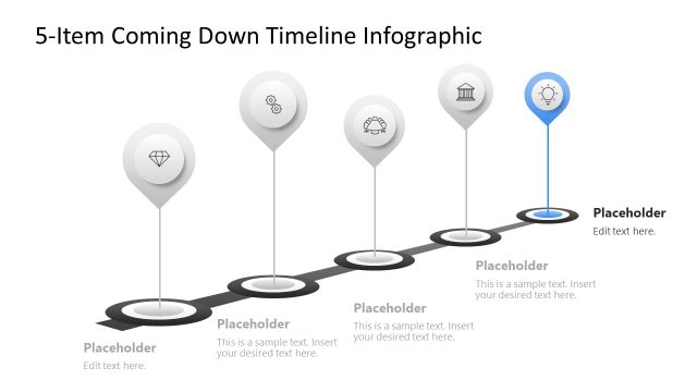 Editable 5-Item Coming Up Timeline Infographic Template