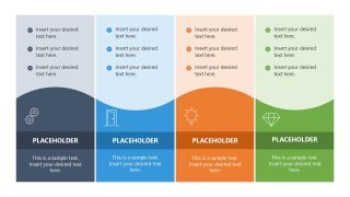 4-Item Wavy Concept Diagram Template