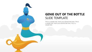 Genie Out of the Bottle PowerPoint Layout 
