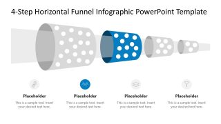 4-Step Horizontal Funnel Template for PowerPoint 