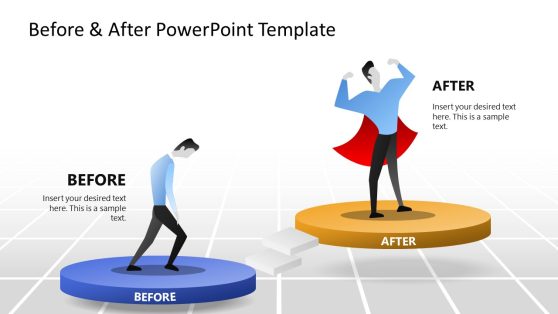 Editable Before & After Platforms PPT Template
