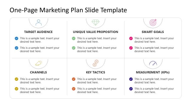 One-Page Marketing Plan Presentation Slide
