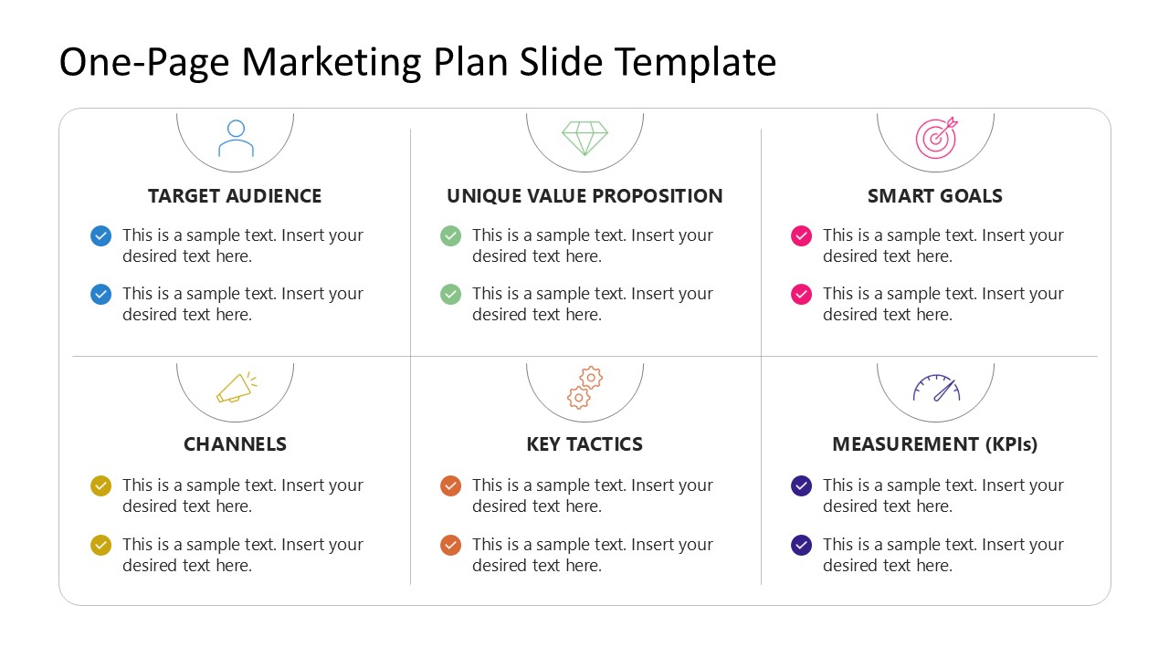 One-Page Marketing Plan Slide Infographic Template