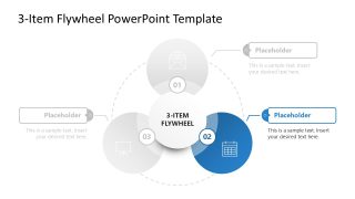 3-Item Flywheel Diagram Infographics Slide 