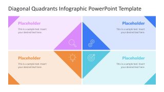Four Segments Slide - Diagonal Quadrants Template