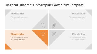 Diagonal Quadrants PPT Template Slide 