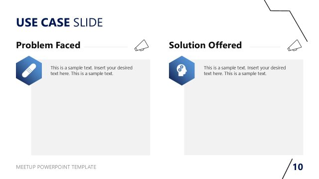 Use Case Demonstration Slide – Business Meetup PPT Template