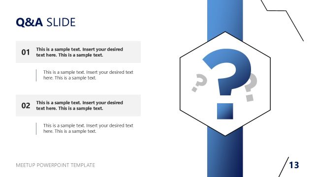 Q&A Slide – Meetup PPT Presentation Template