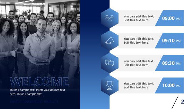 Welcome Statement Slide – Meetup PPT Template