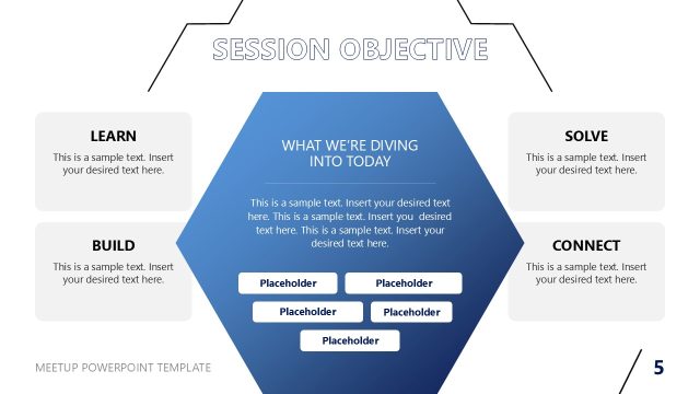 Editable Session Objective Slide – Meetup PPT Template