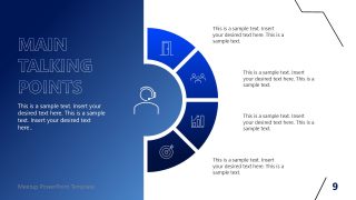 Semi-Circular Diagram Slide with Infographics 