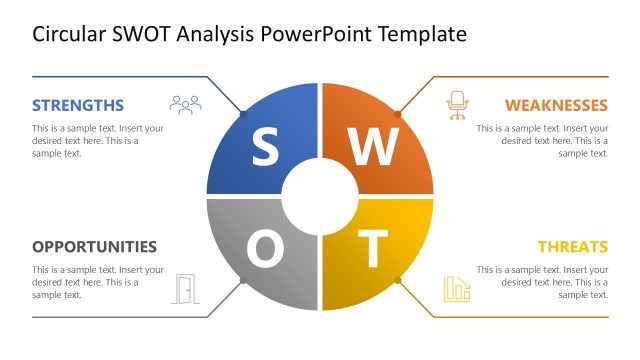Cover Slide – Circular SWOT Analysis PPT Template