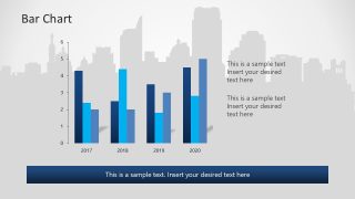 Bar Chart Slide for Sacramento California Template