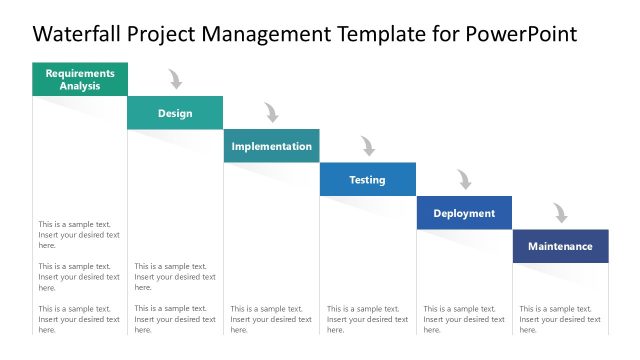Waterfall Project Management Slide Template