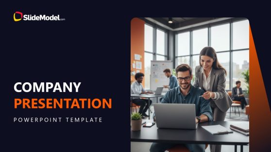Editable Dark Company Presentation PPT Template