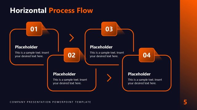 Horizontal Process Diagram Template – Business Overview Presentation Template