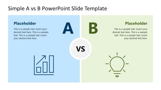 Customizable Simple A vs B PowerPoint Design