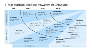 Customizable 4-Year Horizon Timeline PPT Template