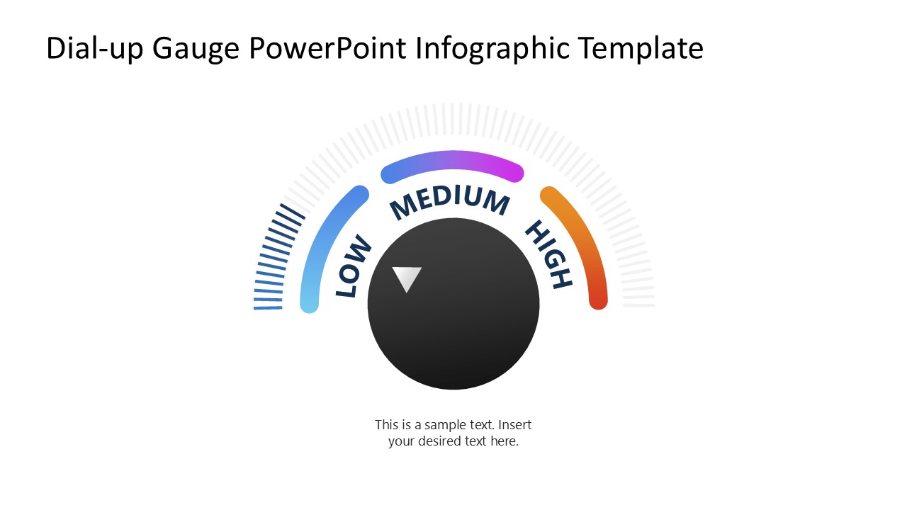 Dial-up Gauge Infographic PPT Slide Template