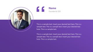 Editable Social Proof Slide with Bold Quotation Marks