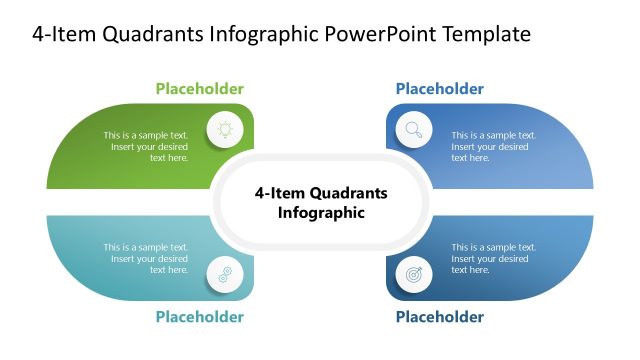 4-Item Quadrants Infographic PowerPoint Template