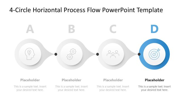 4-Circle Infographic Diagram with Icons & Labels