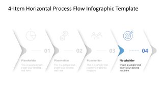4-Item Horizontal Process Flow Template Layout 