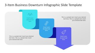 Customizable 3-Item Business Downturn PPT Template