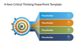Editable 4-Item Critical Thinking PPT Template