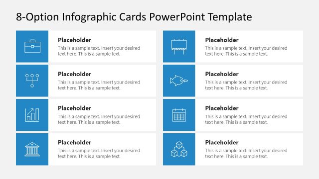 8-Option Infographic Cards PowerPoint Template
