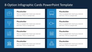 Editable 8-Option Infographic Cards PPT Design 