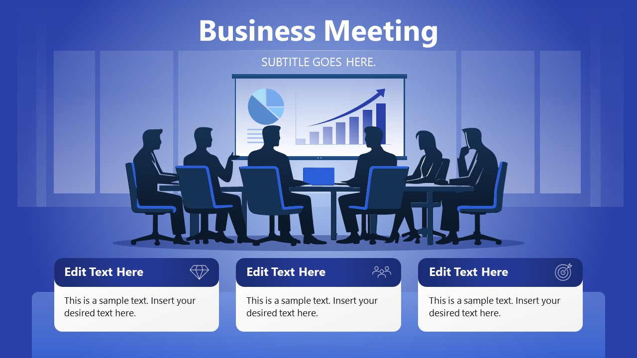 Business Meeting Presentation Diagram Slide 