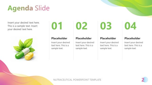 Agenda PPT Slide – Nutraceutical Presentation Template