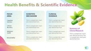 Nutraceutical Template Layout with Three Columns 