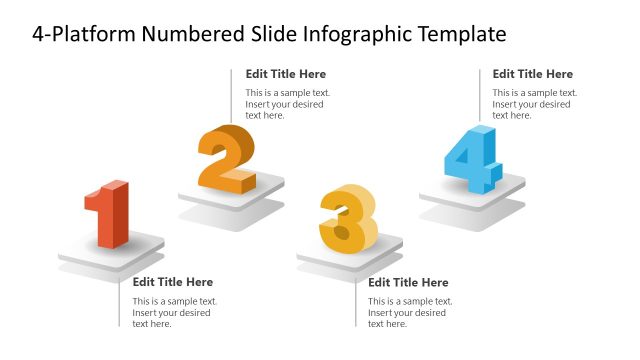 4-Platform Numbered Slide Infographic PowerPoint Template