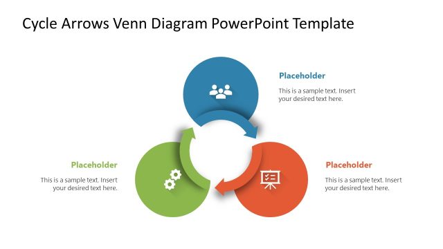 Cycle Arrows Venn Diagram PowerPoint Template