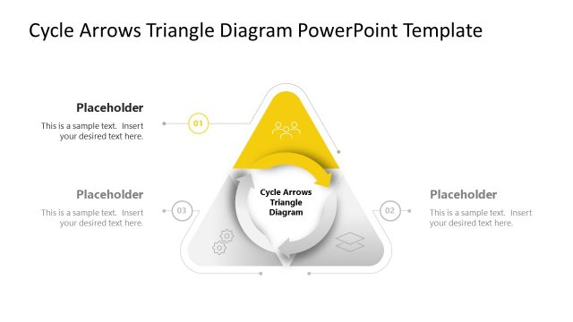 Customizable Cycle Arrows Triangle PPT Template