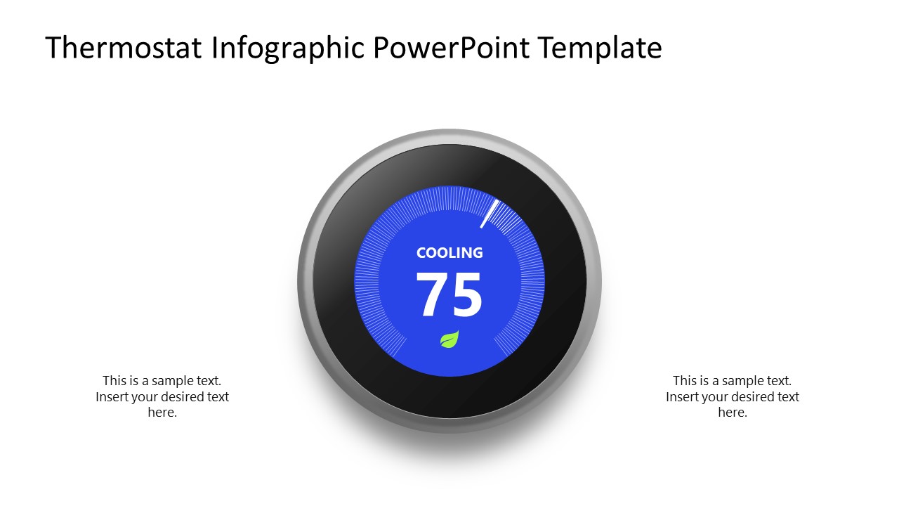 Editable Thermostat Infographic PPT Template