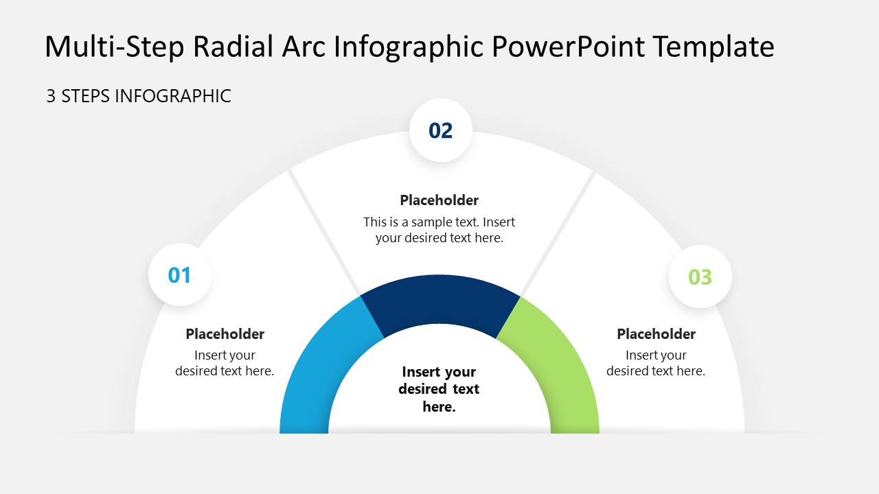 Editable Multi-step Radial Arc PowerPoint Slide 