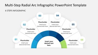 Multi-step Radial Arc Diagram Template for PowerPoint 
