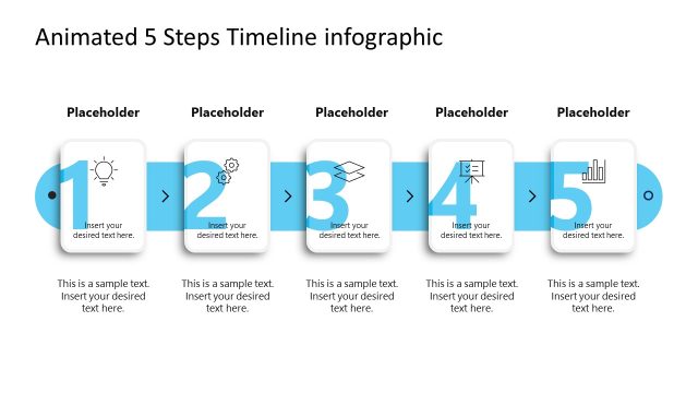 Animated 5 Numbered Steps Process Infographic