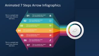 Customizable 7 Steps Arrow Infographics PPT Diagram