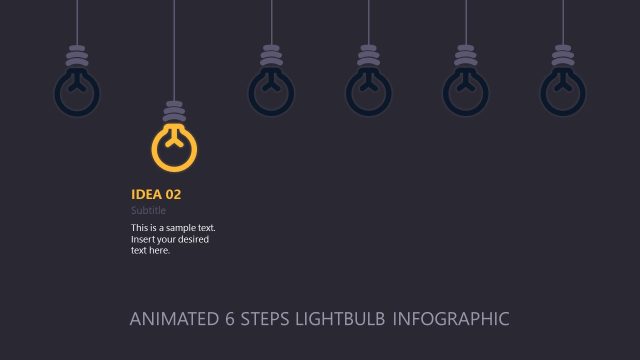 Idea Sharing Slide Template with Bulb Infographic